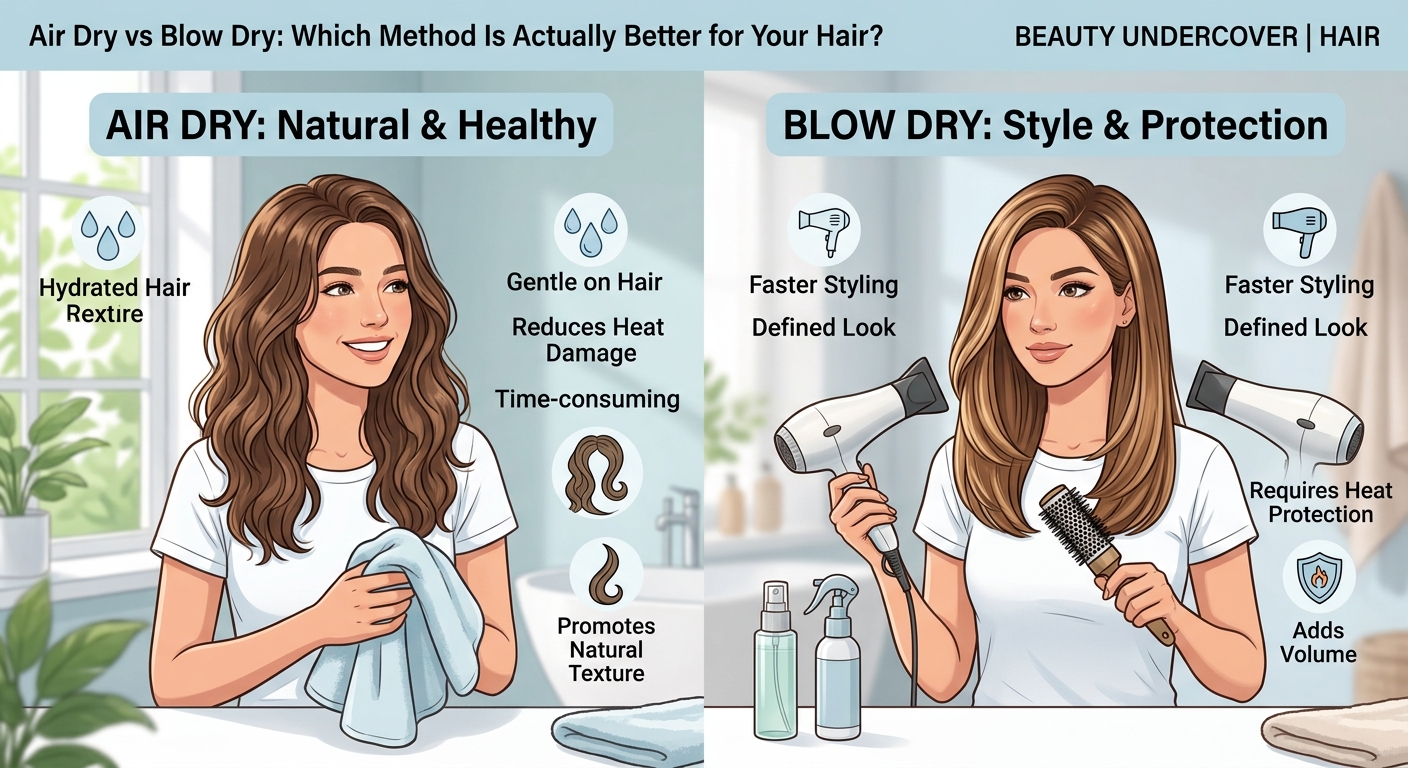 Air Dry vs Blow Dry: Which Method Is Actually Better for Your Hair? — 2