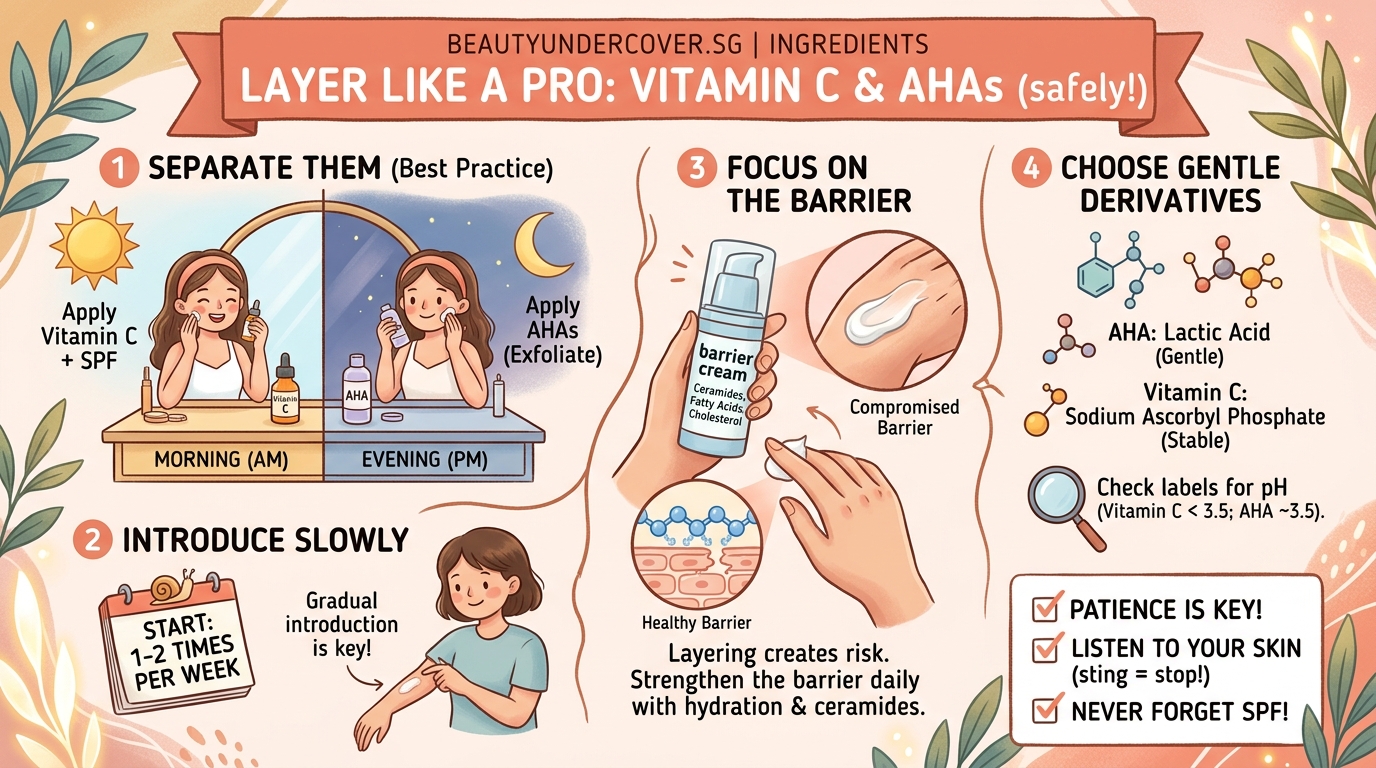 How to Layer Vitamin C and AHAs Without Destroying Your Skin Barrier - Illustration 1