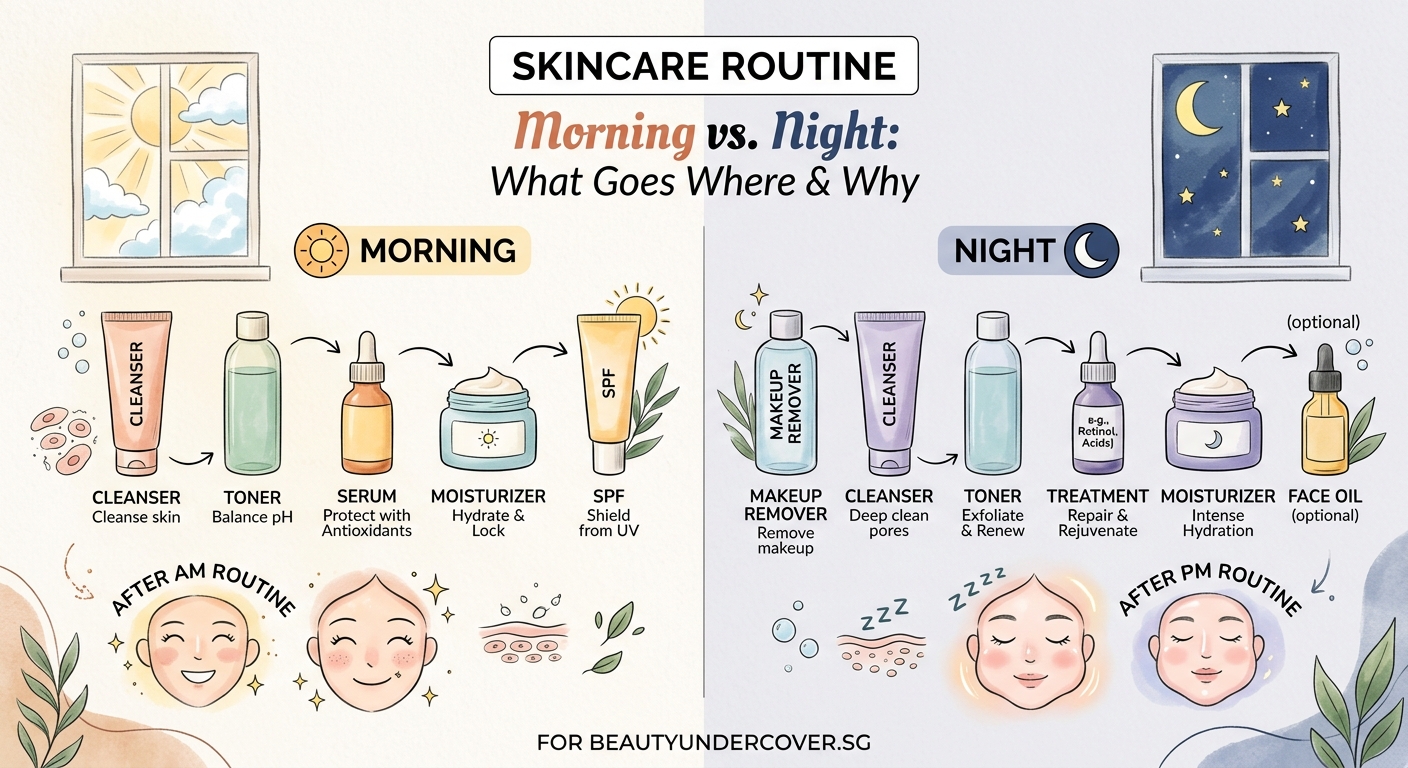 Morning vs Night Skincare: What Products Should Go Where and Why - Illustration 1