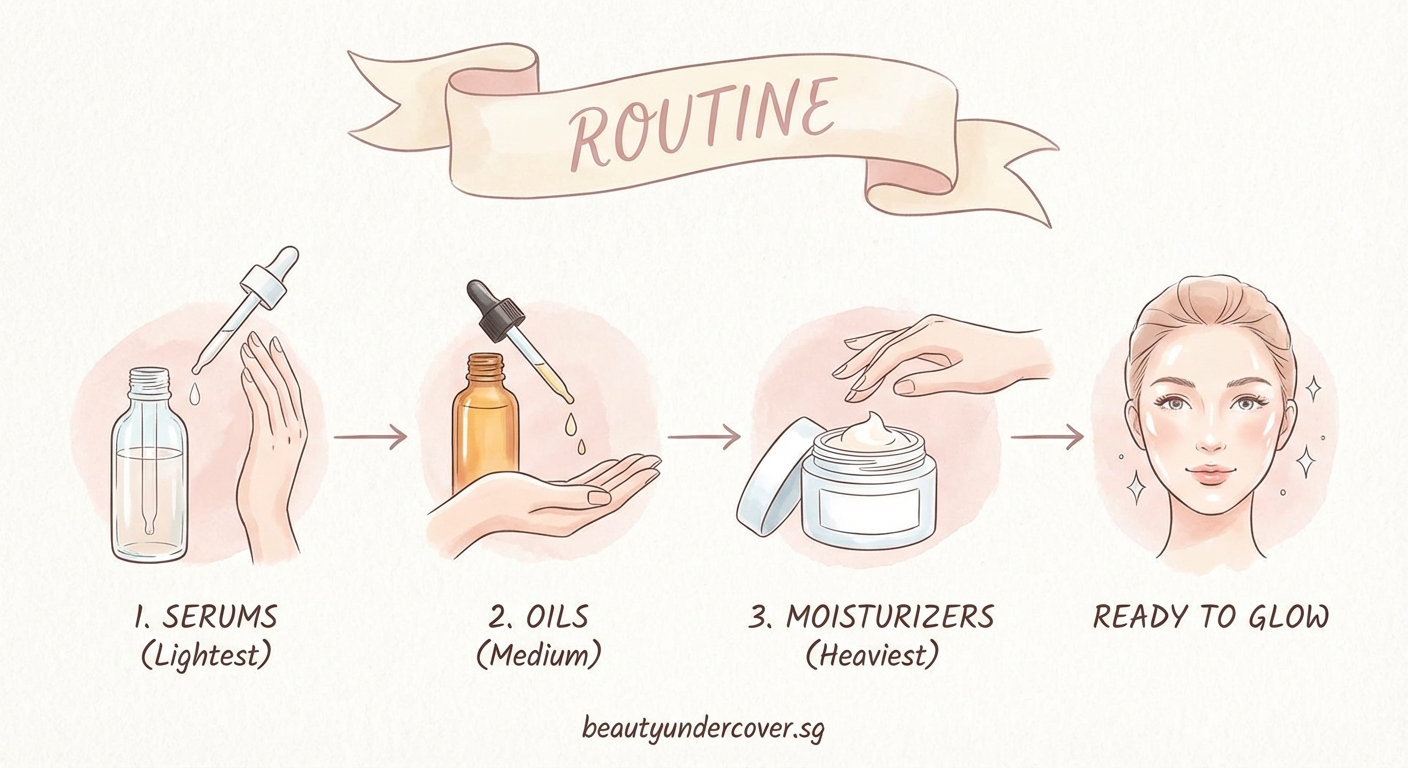 What Order Should You Apply Your Serums, Oils, and Moisturizers? - Illustration 1
