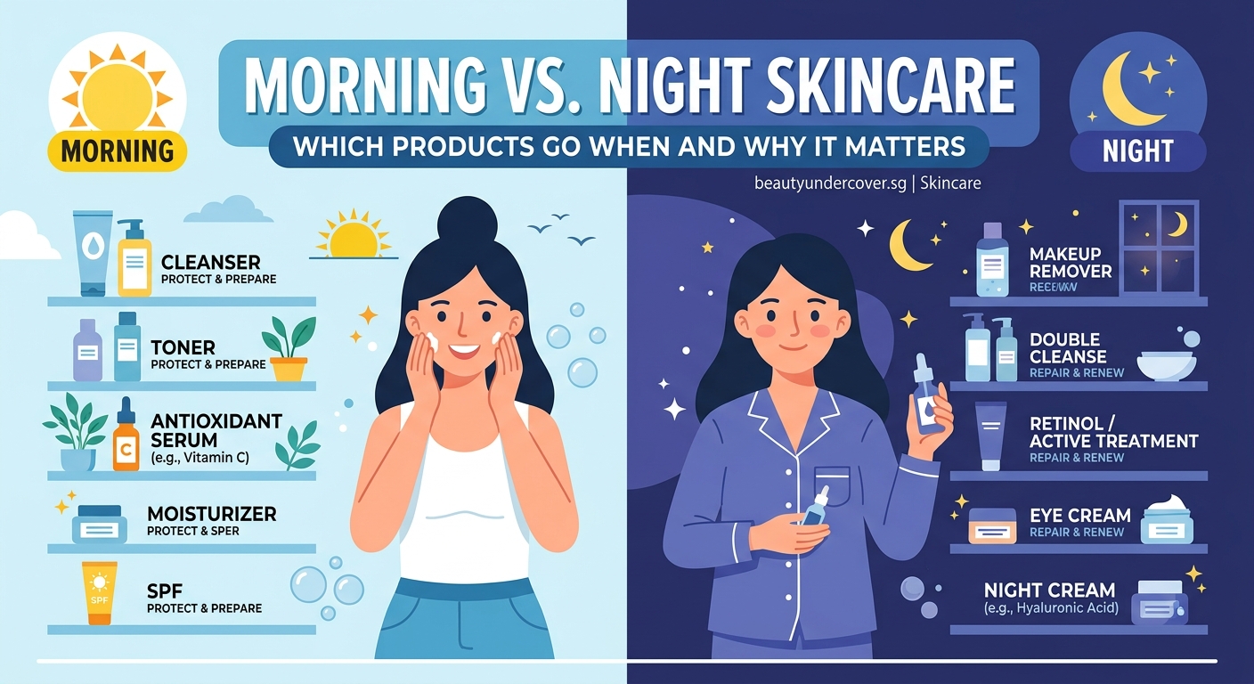 Morning vs. Night Skincare: Which Products Go When and Why It Matters - Illustration 1